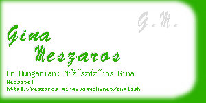 gina meszaros business card